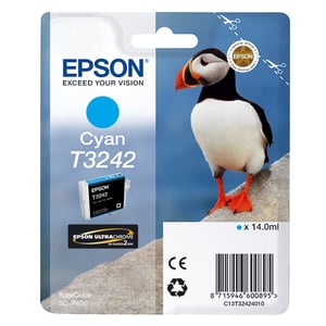 Afbeelding van Epson T3242 inktcartridge cyaan (origineel)