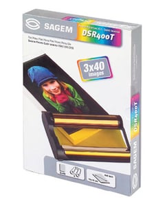 Afbeelding van Sagem DSR 400T inktcartridge kleur 3 stuks + 120 vel fotopapier (origineel)