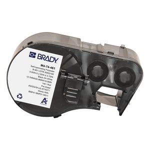 Afbeelding van Brady M4-74-461 gelamineerde polyester labels zwart op wit | 55,88 mm x 12,70 mm (origineel)