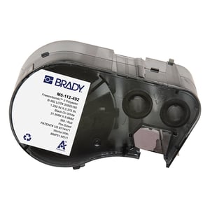 Afbeelding van Brady M5-112-492 Freezerbondz polyester labels zwart op wit | 9,53 mm x 31,75 mm (origineel)