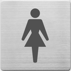 Afbeelding van Alco AL-450-1 dames toiletbordje | rvs | metaal & zwart
