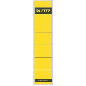 Afbeelding van Leitz 1643 rugetiketten | geel | zelfklevend | smal | 39 mm x 191 mm | 10 etiketten