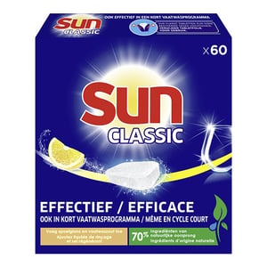 Afbeelding van Sun Classic Vaatwastabletten | Citroen | 60 tabs