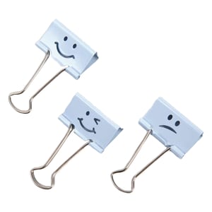 Afbeelding van Rapesco Emoji papierklem | 19 mm | staal | powder blue | 20 stuks