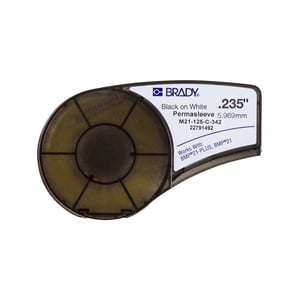 Afbeelding van Brady M21-125-C-342 tape krimpkous | zwart op wit | 6,00mm x 2,10m