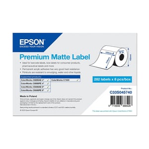 Afbeelding van Epson C33S045740 premium matte label 105 x 210 mm (origineel)