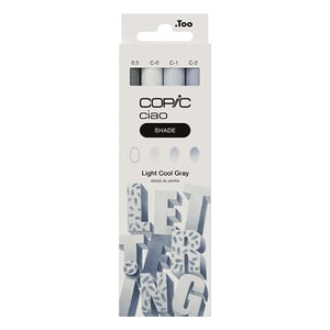 Afbeelding van Copic 22075423 Ciao Shade markerset | Light Cool Grey | beitel/penseel punt | 4 stuks