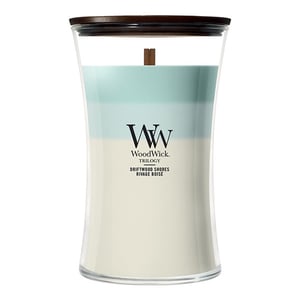 Afbeelding van WoodWick Trilogy Medium Hourglass geurkaars | Driftwood Shores | 610 gram