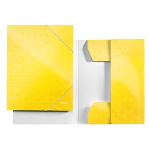 Afbeelding van Leitz 3982 WOW 3-klepsmap | A4 | PP gelamineerd papier | geel | tot 250 bladen