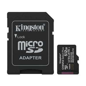 Afbeelding van Kingston Canvas Select Plus Gen3 Micro SDXC geheugenkaart | inclusief adapter | 512GB