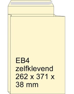 Afbeelding van Raadhuis monsterzak | crème | zelfklevend | EB4 | 262 x 371 x 38 mm | 125 stuks