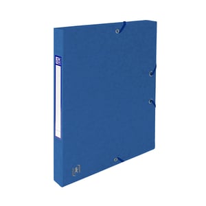Afbeelding van Oxford elastobox Top File+ | A4 | karton | blauw | 25 mm | tot 200 vel