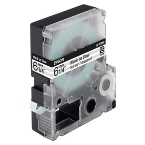 Afbeelding van Epson LC-2TBN9 tape zwart op transparant 6 mm (9m)