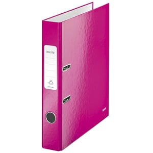 Afbeelding van Leitz 180 WOW ordner | A4 | karton | roze metallic | 50 mm