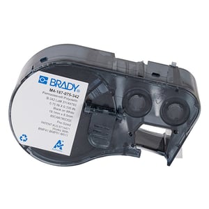 Afbeelding van Brady M4-187-075-342 tape krimpkous zwart op wit | 19,05 mm x 8,50 mm (origineel)