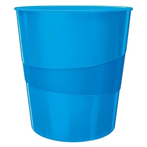 Afbeelding van Leitz 5278 WOW papiermand | polystyreen | metallic blauw | 15 liter
