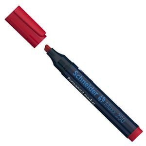 Afbeelding van Schneider Maxx 250 permanent marker | rood | schuine punt | 2-7 mm