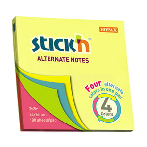 Afbeelding van Stick'n memoblok | 76 x 76 mm | neon | 100 vel