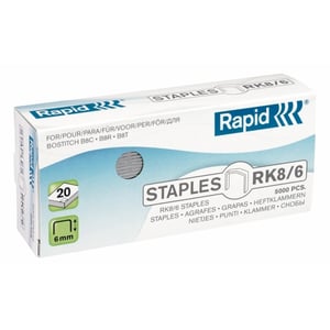 Afbeelding van Rapid 24873700 standaard RK8 (B8) nietjes | tot 20 vel | 5000 stuks