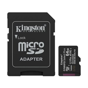 Afbeelding van Kingston Canvas Select Plus Gen3 Micro SDXC geheugenkaart | inclusief adapter | 64GB
