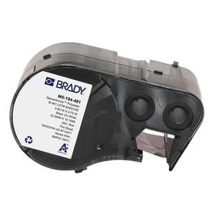 Afbeelding van Brady M5-194-481 polyester labels zwart op wit | 19,05 mm x 22,86 mm (origineel)