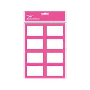 Afbeelding van Kangaro K-58131 boeketiketten | fuchsia/wit | 24 etiketten