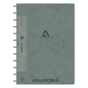 Afbeelding van Aurora 6811.744GRIS Adoc schrift met liniaal | A4 | gelinieerd | 90 gr. | 72 vel | grijs