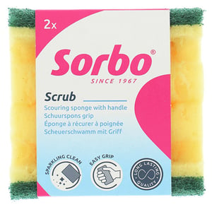 Afbeelding van Sorbo Schuurspons | met handgreep | 2 stuks
