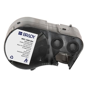 Afbeelding van Brady M5C-1000-584 reflecterende labels zwart op wit | 25,40 mm x 6,10 m (origineel)