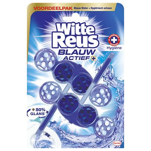 Afbeelding van Witte Reus Blauw Actief Toiletblok | Hygiëne | 100 gram