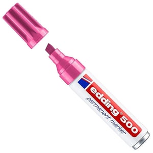 Afbeelding van Edding 500 permanent marker | roze | beitelvormige punt | 2-7 mm