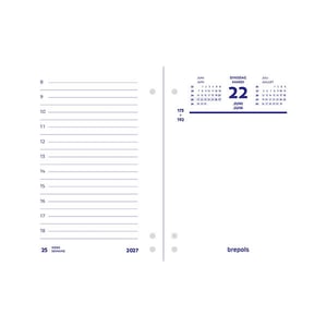 Afbeelding van Brepols dagomlegkalender | 8,4 x 12 cm | 2-talig | 2027