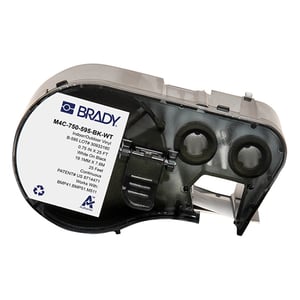 Afbeelding van Brady M4C-750-595-BK-WT tape vinyl wit op zwart | 19,05 mm x 7,62 m (origineel)