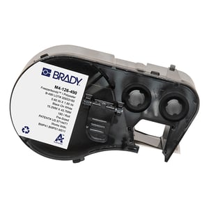 Afbeelding van Brady M4-126-490 Freezerbondz polyester labels zwart op wit | 15,24 mm x 45,72 mm (origineel)