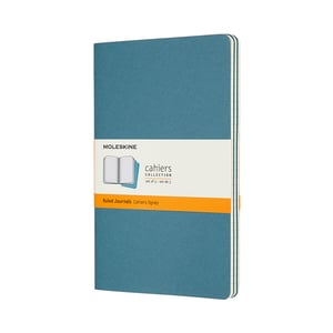 Afbeelding van Moleskine large schriften | gelinieerd | blauw | 80 vel | 3 stuks