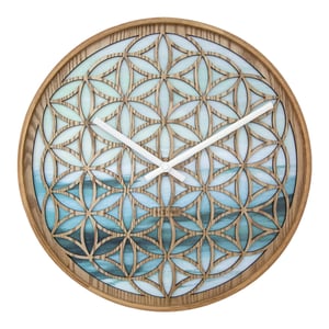 Afbeelding van NeXtime Concord wandklok | hout | groen | 40 cm