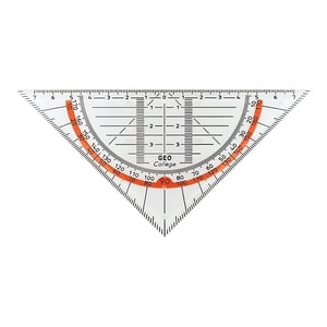 Afbeelding van Aristo GeoCollege geodriehoek | kunststof | transparant | 16 cm