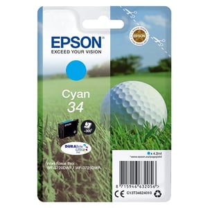 Afbeelding van Epson T3462 nr. 34 inktcartridge cyaan (origineel)