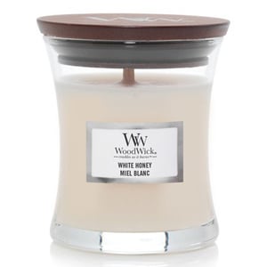 Afbeelding van Woodwick Mini Hourglass | White Honey | 90 gram