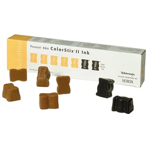 Afbeelding van Xerox 016190501 colorstix geel 5 stuks / colorstix zwart 2 stuks (origineel)