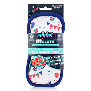 Afbeelding van Minky Celebration Triple Action schoonmaakpad | Anti-Bacterieel | blauw