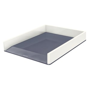 Afbeelding van Leitz 5361 WOW brievenbak | A4 | polystyreen | wit en donkergrijs | 1 stuk