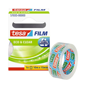 Afbeelding van Tesa Eco & Clear plakband | transparant | 15 mm x 10 m