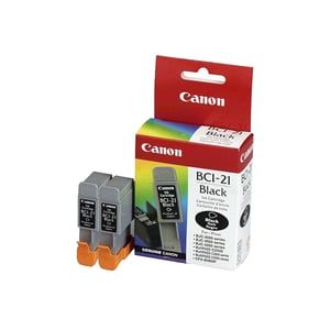Afbeelding van Canon BCI-21BK inktcartridge zwart 2 stuks (origineel)
