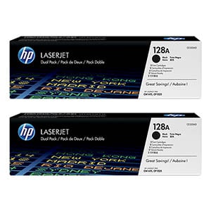 Afbeelding van HP 128A (CE320AD) toner cartridge zwart 2 stuks (origineel)