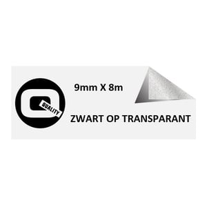 Afbeelding van Brother TZe-121 tape zwart op transparant 9mm x 8m (huismerk)