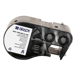 Afbeelding van Brady M4C-1000-595-CL-BK tape vinyl zwart op transparant | 25,4 mm x 6,1 m (origineel)