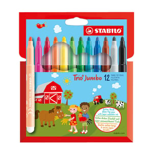 Afbeelding van Stabilo Trio Jumbo viltstiften | 12 stuks