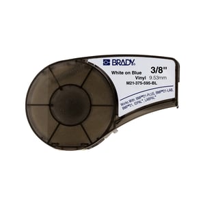 Afbeelding van Brady M21-375-595-BL tape vinyl | wit op blauw | 9,53mm x 6,40m