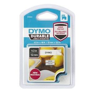 Afbeelding van DYMO 1978364 tape zwart op wit 12mm (origineel)